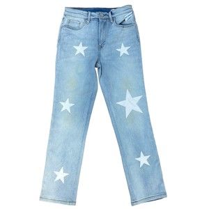 Blank NYC Size 25 The Madison High Rise Crop Jeans Stars Light Wash NWOT